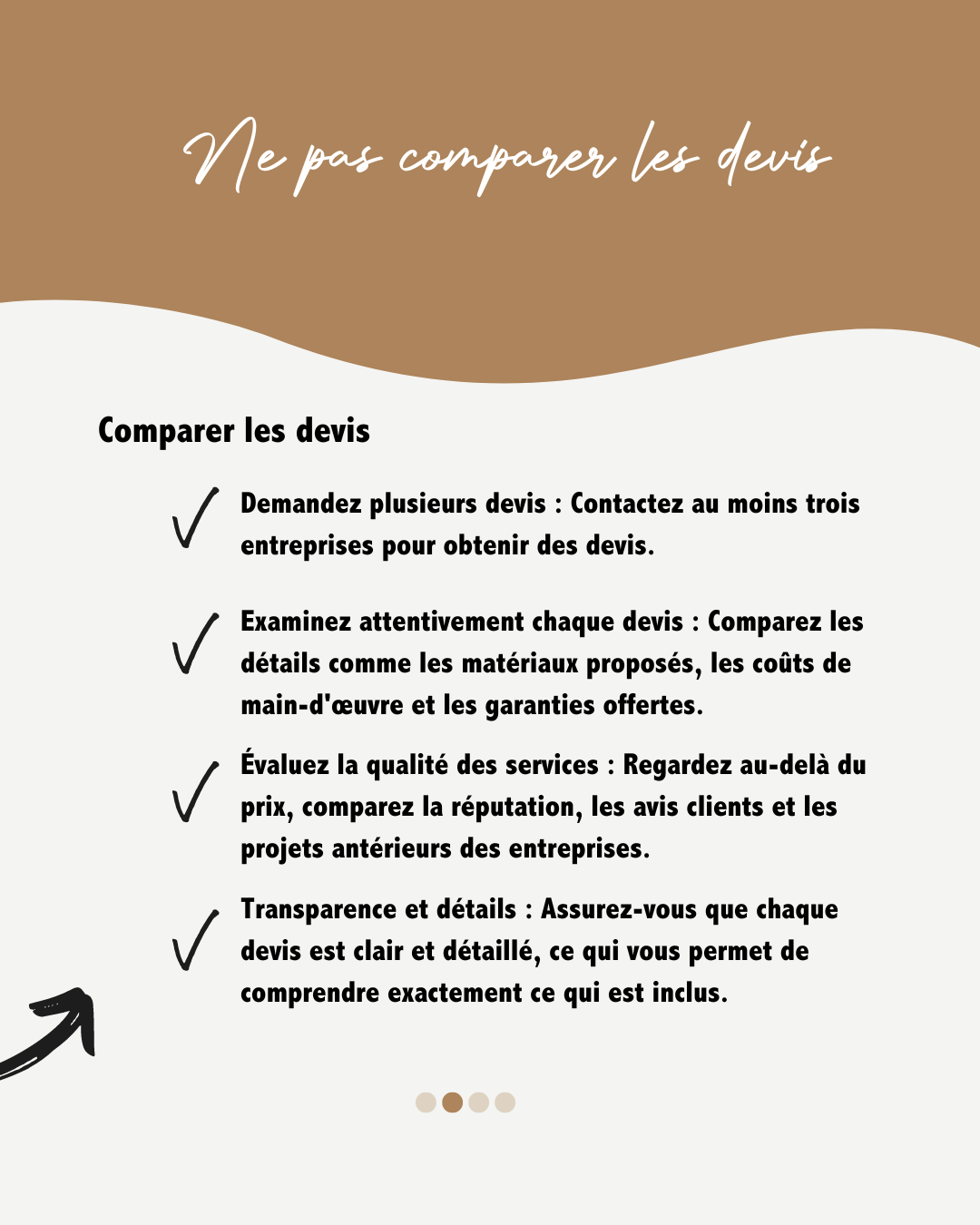 Ne pas comparer les devis