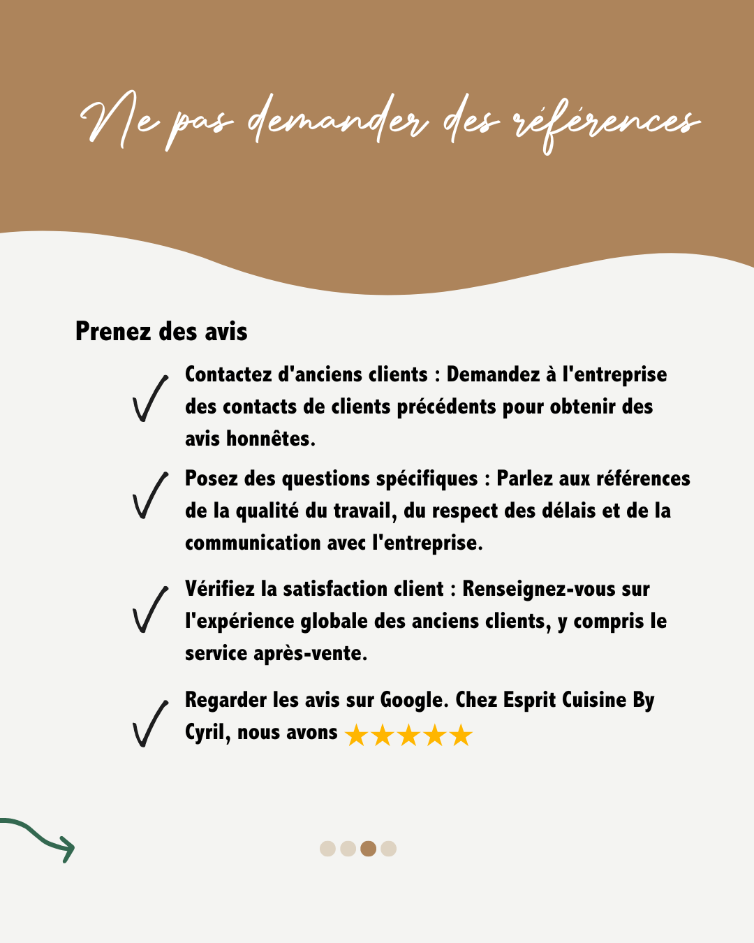 Ne pas demander des références