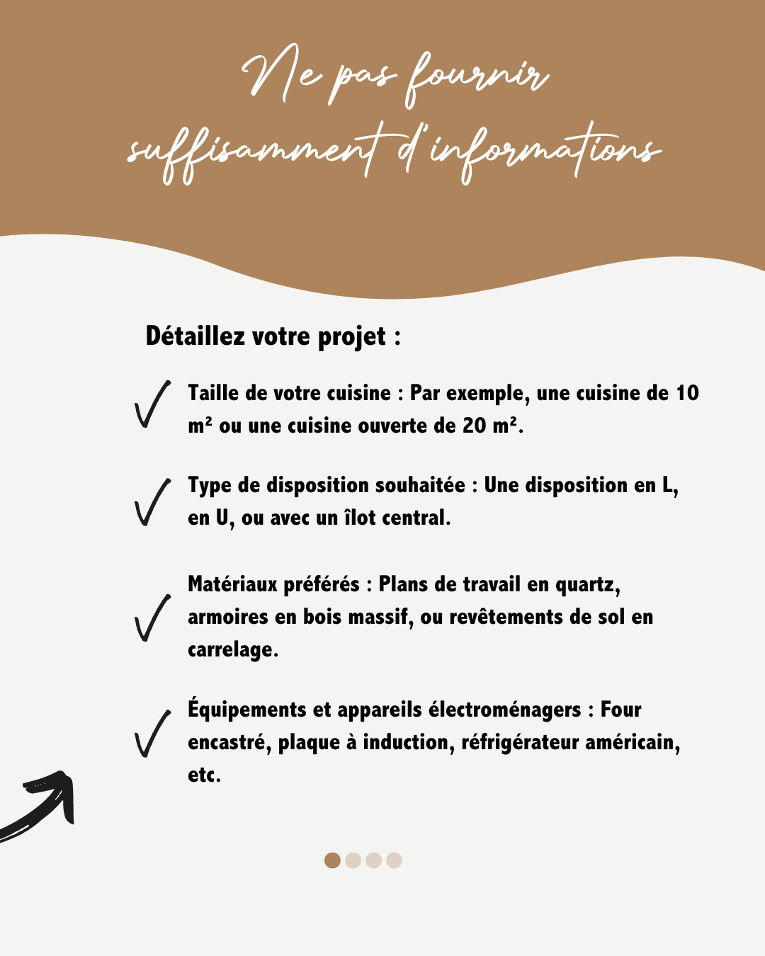Ne pas fournir suffisamment d'informations